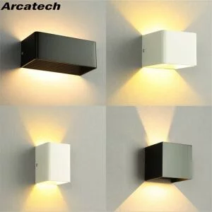 LED Wall Lamp Square LED Aluminium Wall Light Bedside Room Bedroom Home Lighting Indoor Decoration Indoor Wall Lamps NR-88 Home & Garden Lighting