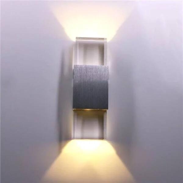 Modern Style 2W/ 6W Square Aluminum LED Wall Lamp Light Acrylic Crystal Home Lighting Indoor Outdoor Decoration NR-14 Home & Garden Lighting