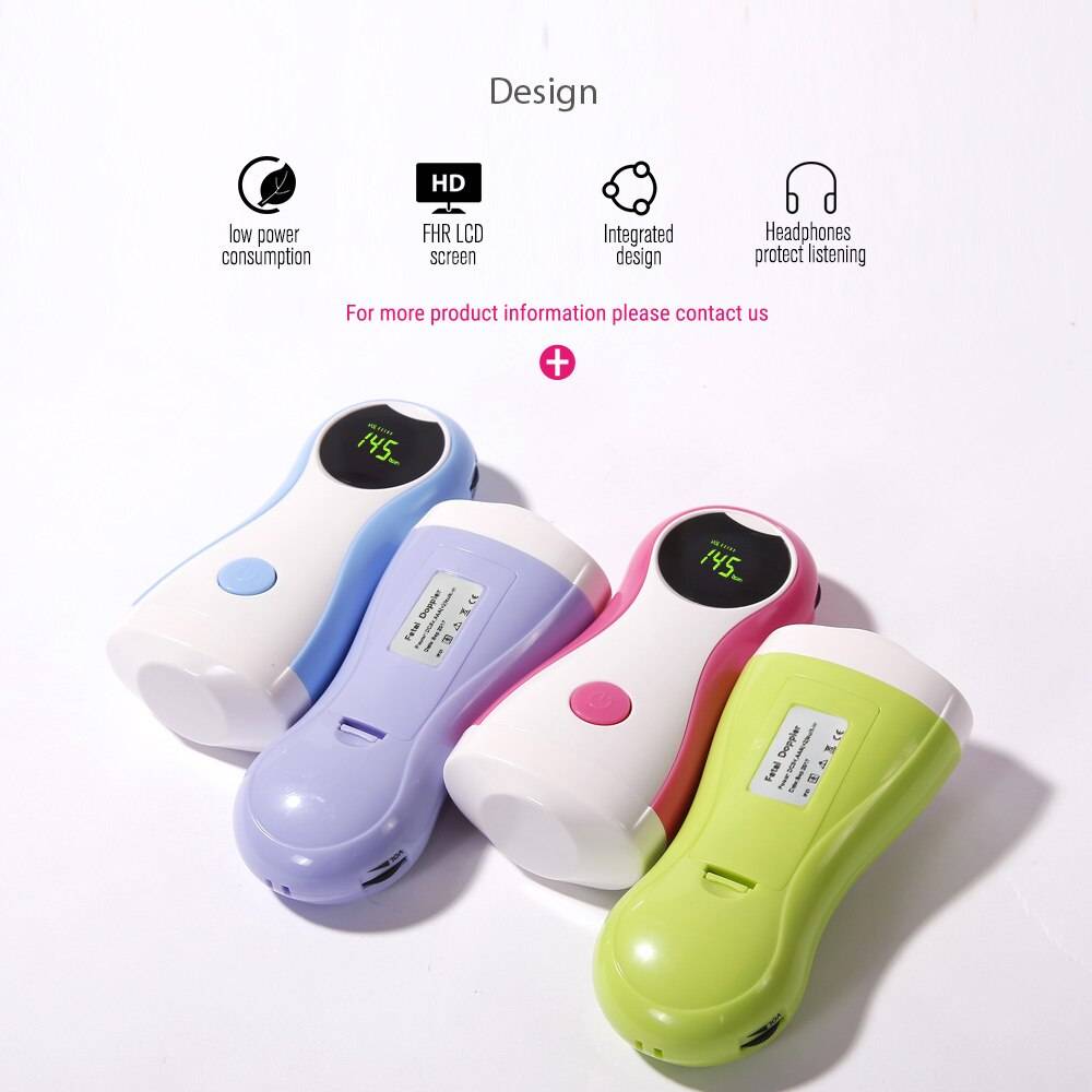 Fetal Doppler Baby Monitor LCD Display Portable Baby Heart Rate Monitor With Earphone Fetal Doppler Baby Monitor LCD Display Portable Baby Heart Rate Monitor With Earphone