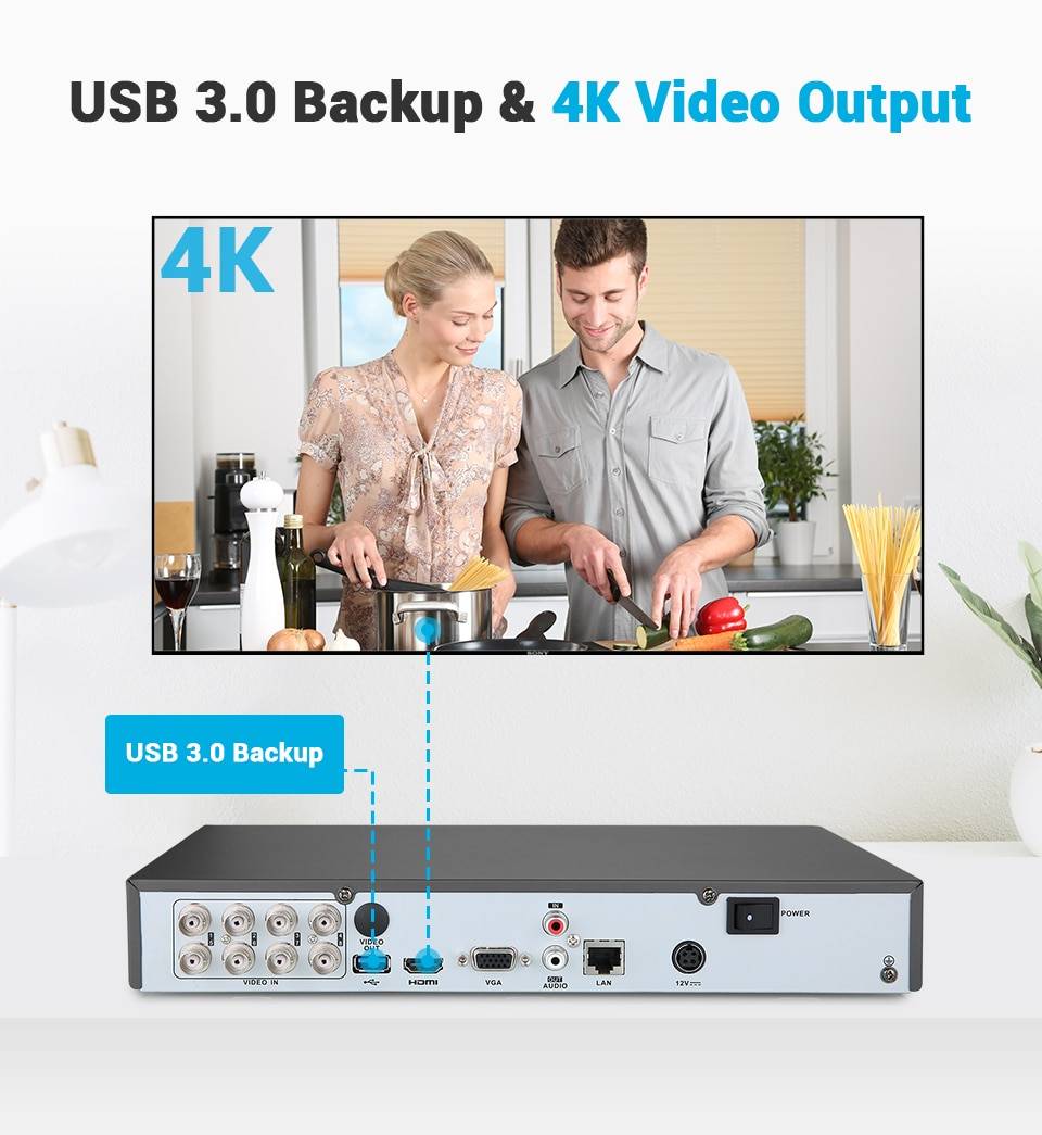 4K Ultra Clear 8CH Home Security System | H.265+ DVR With 8MP IR Outdoor Weatherproof CCTV Cameras 4K Ultra Clear 8CH Home Security System | H.265+ DVR With 8MP IR Outdoor Weatherproof CCTV Cameras