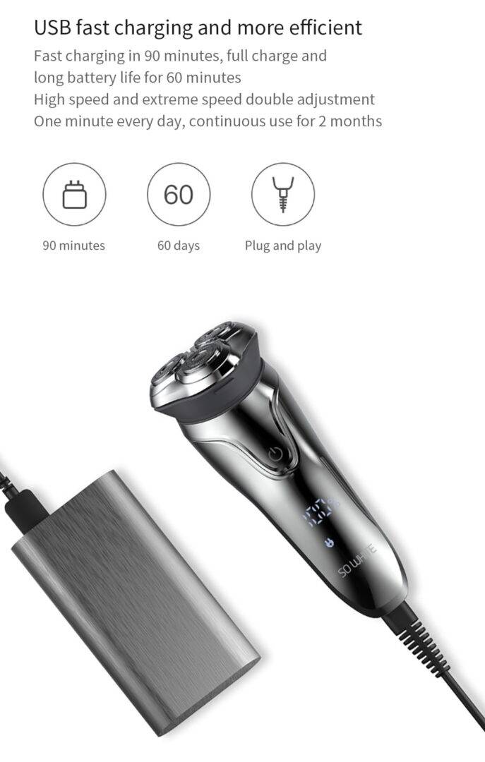 USB Fast Charging Shaver for Men on a Budget