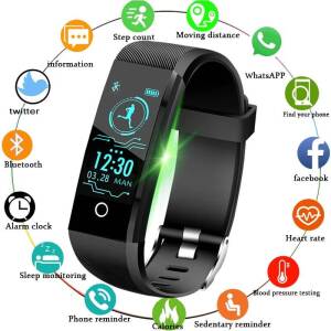 Unisex Bluetooth Fitness Tracker Watch | Blood Pressure, Heart Rate Monitor Smart Watch