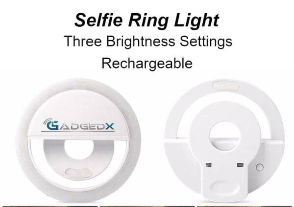 Rechargeable Selfie Ring Light for iPhone, FaceTime, TikTok, Zoom, YouTube Smartphone Accessories iGadgets