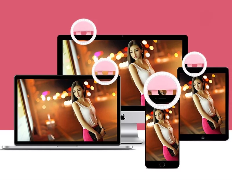 Luz recargable Selfie Ring para iPhone, FaceTime, TikTok, Zoom, Accesorios para Smartphone YouTube iGadgets