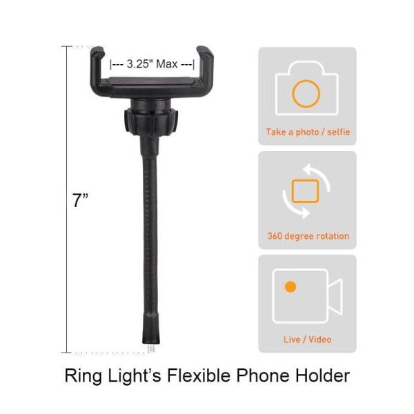 10.2"Selfie Ring Light con soporte de trípode + 3.5" de iluminación recargable Accesorios para smartphones iGadgets