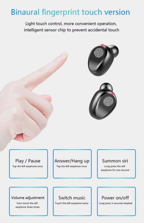 Wireless Earbuds Sport | Bluetooth 5.0 with 2000mAh Charging Box/Power Bank Electronics Headphones Sport & Fitness