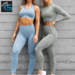 3pc Fitness-Aktivkleidung | Süße Yoga Outfits Sets für Frauen einschließlich BH, lange Ärmel + hohe Taille Leggins Activewear Yoga Gym tragen