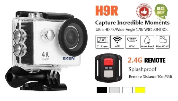 EKEN Action Camera H9 | Ultra HD 4K Underwater Sports Cam Camping Hunting iGadgets Electronics Outdoor Activities Sport & Fitness Fishing