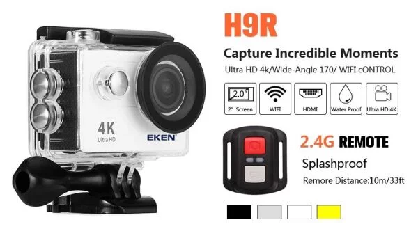 EKEN Action Camera H9 | Ultra HD 4K Underwater Sports Cam Camping Hunting iGadgets Electronics Outdoor Activities Sport & Fitness Fishing