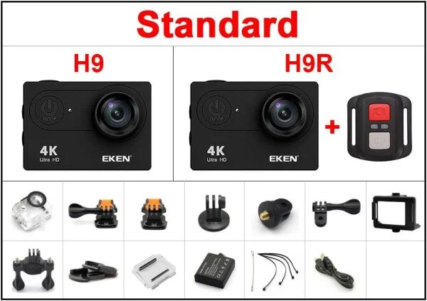 EKEN Action Camera H9 | Ultra HD 4K Underwater Sports Cam Camping Hunting iGadgets Electronics Outdoor Activities Sport & Fitness Fishing