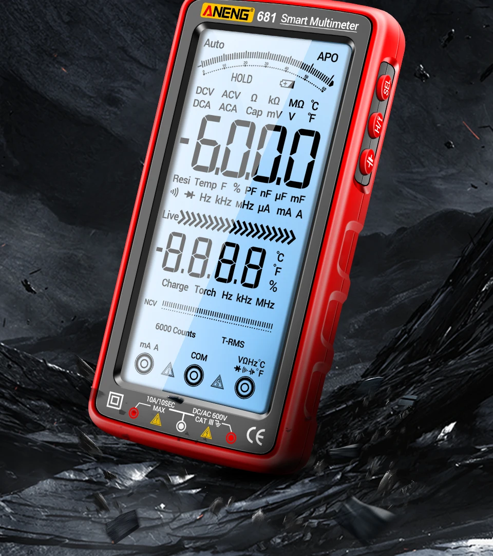 ANENG 681 Rechargeable Non-contact Voltage AC/DC Digital Professional Multimeter