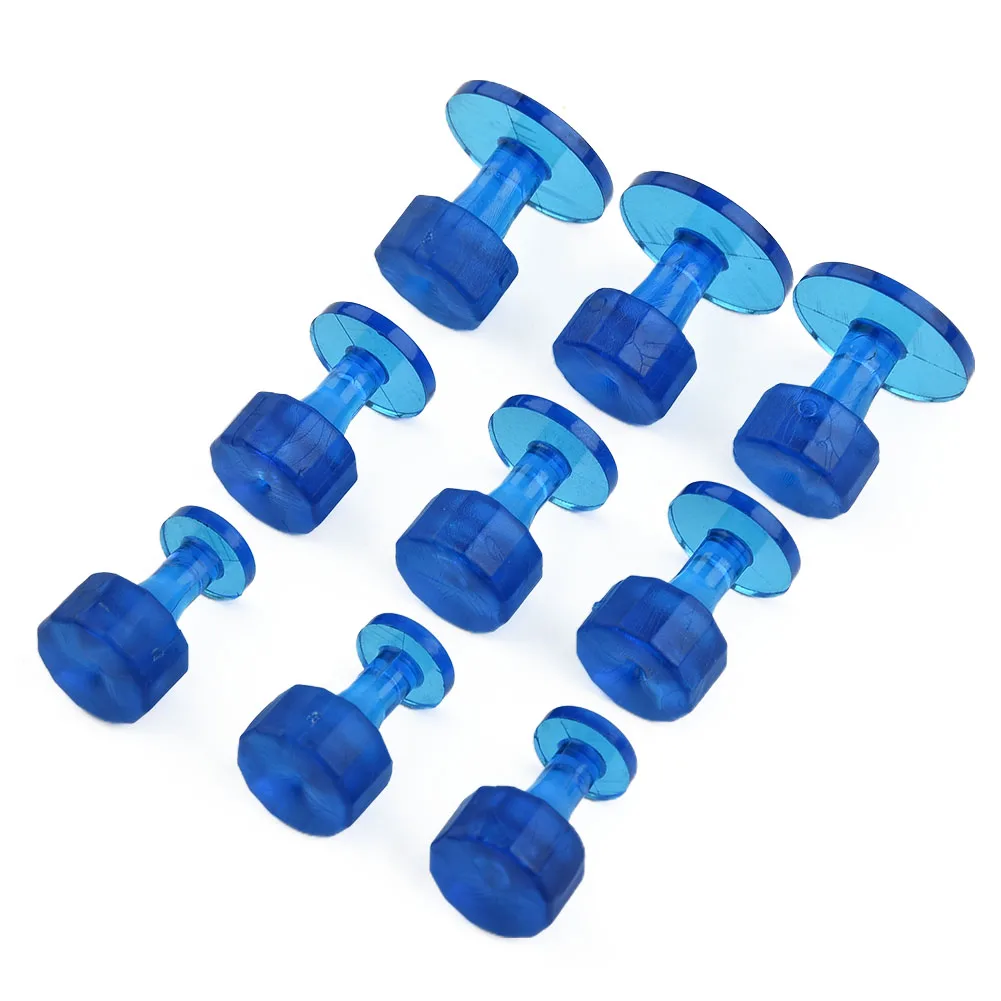 9pcs Ice Blue Dead Center Tornado Tabs for Glue Pull PDR Dent Removal