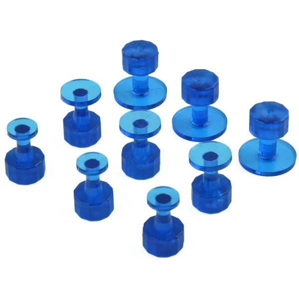 9pcs Ice Blue Dead Center Tornado Tabs for Glue Pull PDR Dent Removal - Image 3