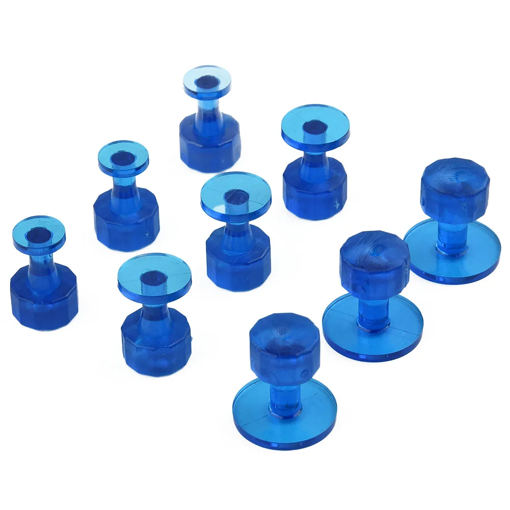 9pcs Ice Blue Dead Center Tornado Tabs for Glue Pull PDR Dent Removal