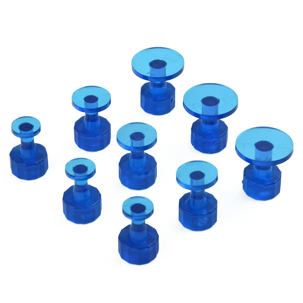 9pcs Ice Blue Dead Center Tornado Tabs for Glue Pull PDR Dent Removal