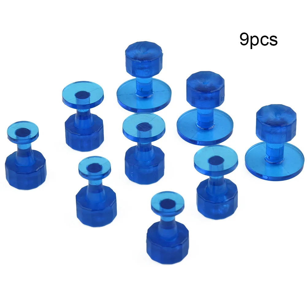 9pcs Ice Blue Dead Center Tornado Tabs for Glue Pull PDR Dent Removal