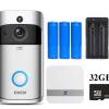Video Doorbell + Li-ion Batteries + Charger + Chime + SD Card