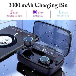 TWS Wireless Bluetooth Earbuds with 3300mAh Charging Box/Power Bank