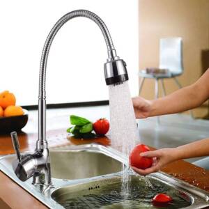 360° Flexible Kitchen Faucet Spout | Single Handle, Adjustable Pull Down Kitchen Gadgets