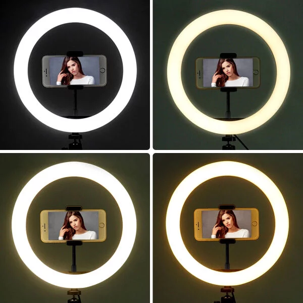 10.2″ Selfie Ring Light with Tripod Stand + 3.5″ Rechargeable Sidekick Lighting Smartphone Accessories iGadgets