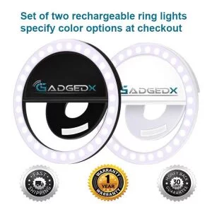 Rechargeable Selfie Ring Light for iPhone, FaceTime, TikTok, Zoom, YouTube Smartphone Accessories iGadgets