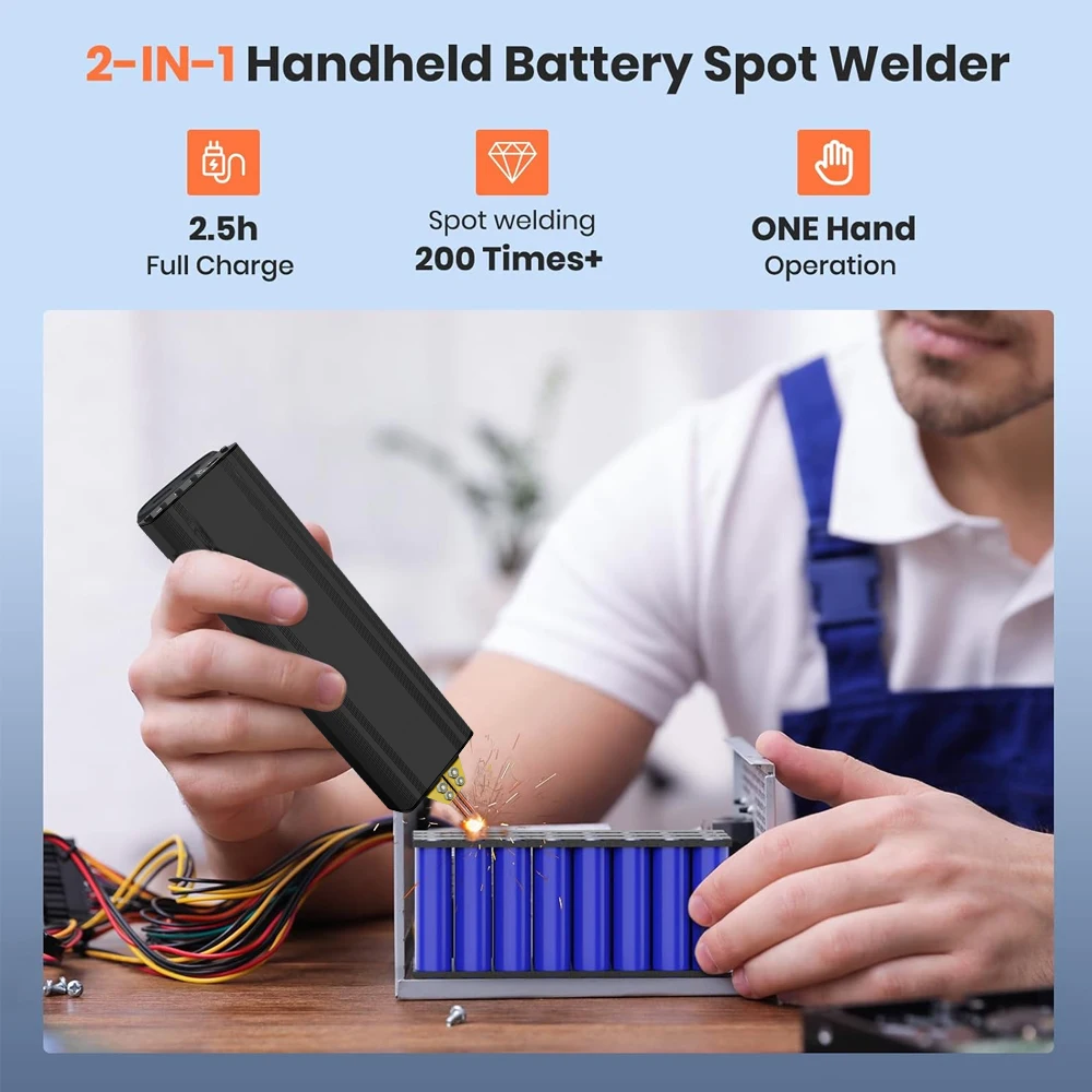 Spot Welder for 18650 lithium battery cells, nickel strip, and nickel belt welding