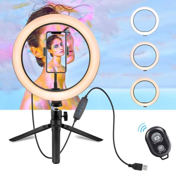 10.2 Inch Ring Light with Stand – Rovtop LED Camera Selfie Light Ring for iPhone Tripod and Phone Holder for Video Photography
