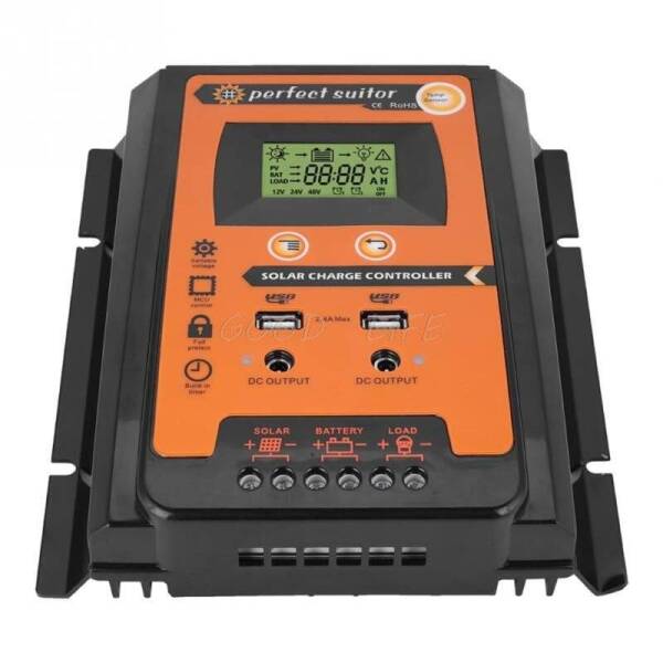 MPPT Solar Charge Controller 12V 24V | 30A 50A 70A | Dual USB LCD Display Renewable Energy