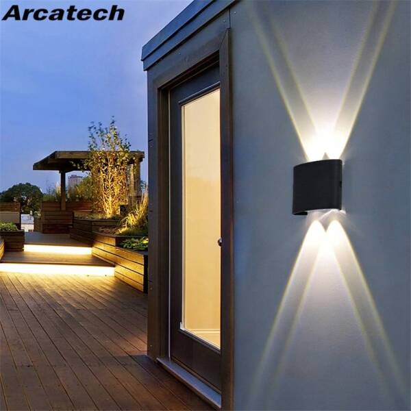 LED Wall Light Outdoor Waterproof Modern Nordic Style Indoor Wall Lamps Living Room Porch Garden Lamp 2W 4W 6W 8W NR-69 Home & Garden Lighting