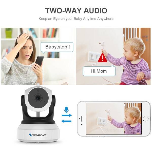 Vstarcam C7824WIP Baby Monitor wifi 2 way audio smart camera with motion detection Security IP Camera Wireless Baby Camera Home & Garden iGadgets Electronics