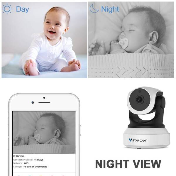 Vstarcam C7824WIP Baby Monitor wifi 2 way audio smart camera with motion detection Security IP Camera Wireless Baby Camera Home & Garden iGadgets Electronics