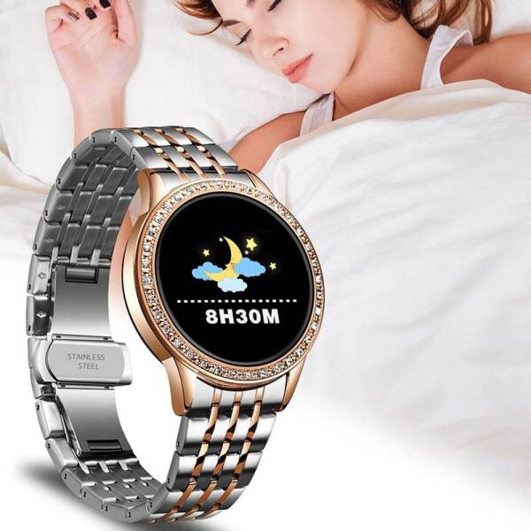 Women Smart Watch Blood Pressure Heart Rate Monitor + Fitness Tracker Smart Watch