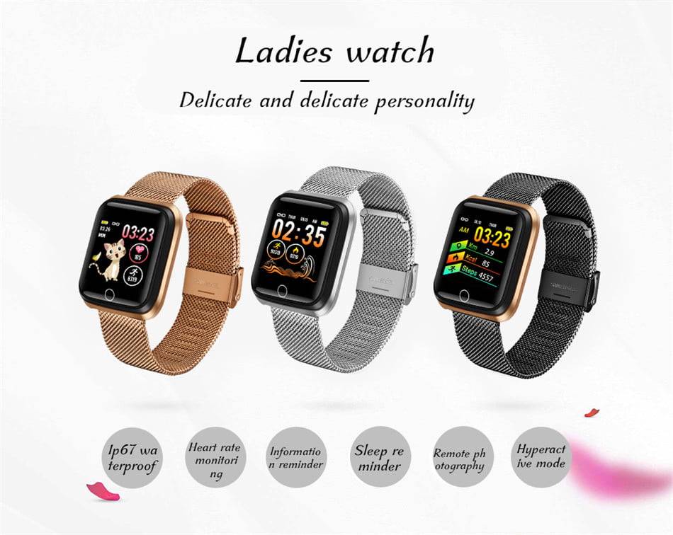 2019 New Smart watch waterproof Tempered glass Activity Fitness tracker Heart rate monitor LIGE Men women smartwatch sport watch