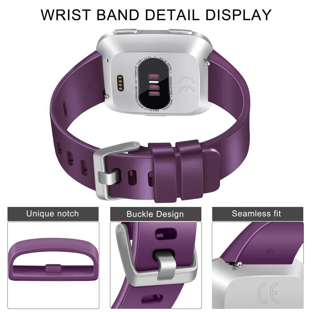 Soft Silicone Fitbit Versa Lite Wristband Replacement | Fitbit Versa 2/Lite