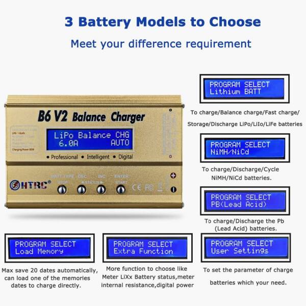 80W B6 V2 Balance Charger | Li-ion, NiCd, NiMH, LiPo Battery Charging iGadgets Electronics Battery Chargers Batteries