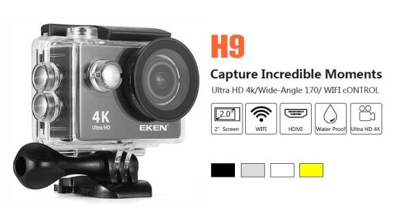 EKEN Action Camera H9 | Ultra HD 4K Underwater Sports Cam Camping Hunting iGadgets Electronics Outdoor Activities Sport & Fitness Fishing