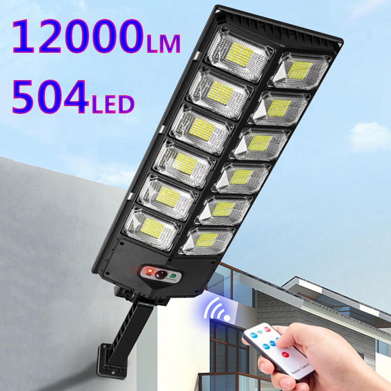 Waterproof Motion Sensor Outdoor Solar Lights 12000 Lumens 504 LEDs
