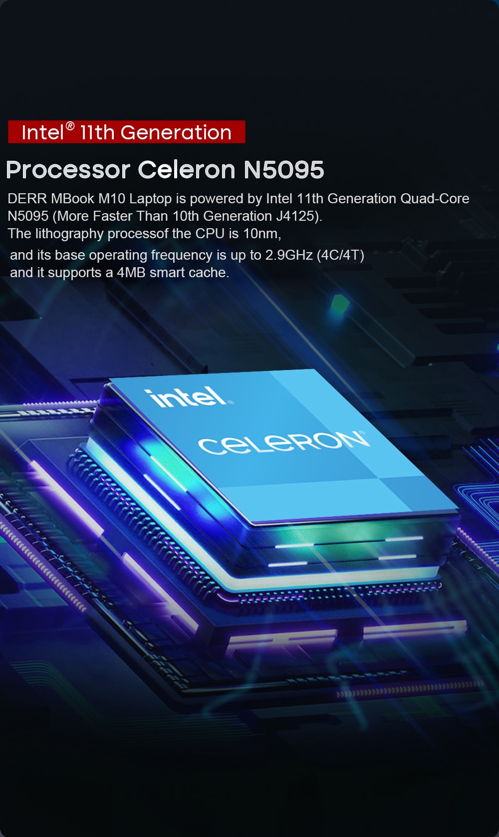 15.6 inch Intel Celeron N5095 12GB RAM 512 SSD PC Laptop Windows Notebook