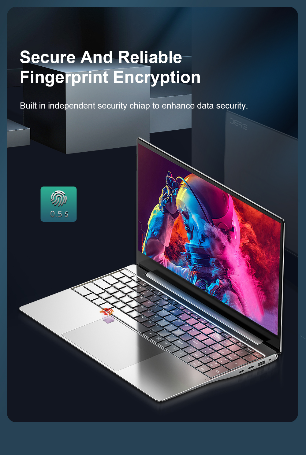 Fingerprint recognition laptop