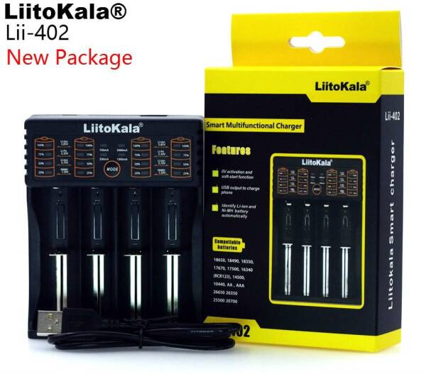 LiitoKala 18650 Battery Charger | 26650/18350/16340/18500/AA/AAA/NiMH/Nicd iGadgets Battery Chargers