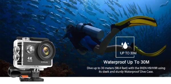 EKEN Action Camera H9 | Ultra HD 4K Underwater Sports Cam Camping Hunting iGadgets Electronics Outdoor Activities Sport & Fitness Fishing