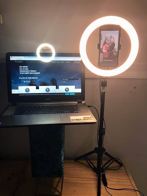 Selfie Ring Light with Tripod Stand + 3.5″ Rechargeable Sidekick Lighting Smartphone Accessories iGadgets