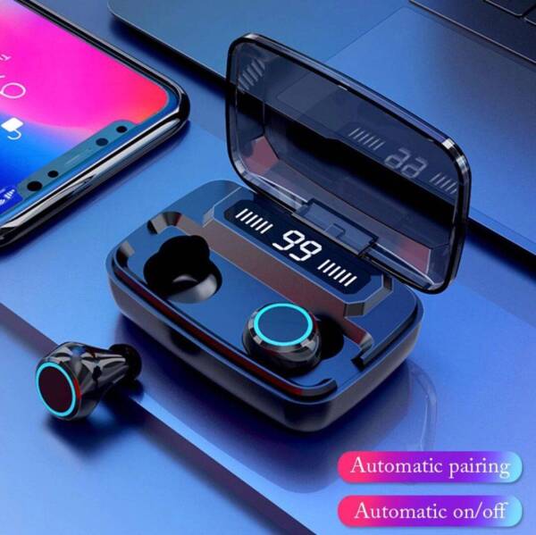 TWS Wireless Bluetooth Earbuds with 3300mAh Charging Box/Power Bank