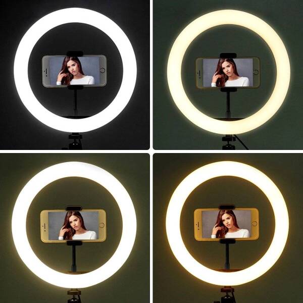10.2″ Selfie Ring Light with Tripod Stand + 3.5″ Rechargeable Sidekick Lighting Smartphone Accessories iGadgets